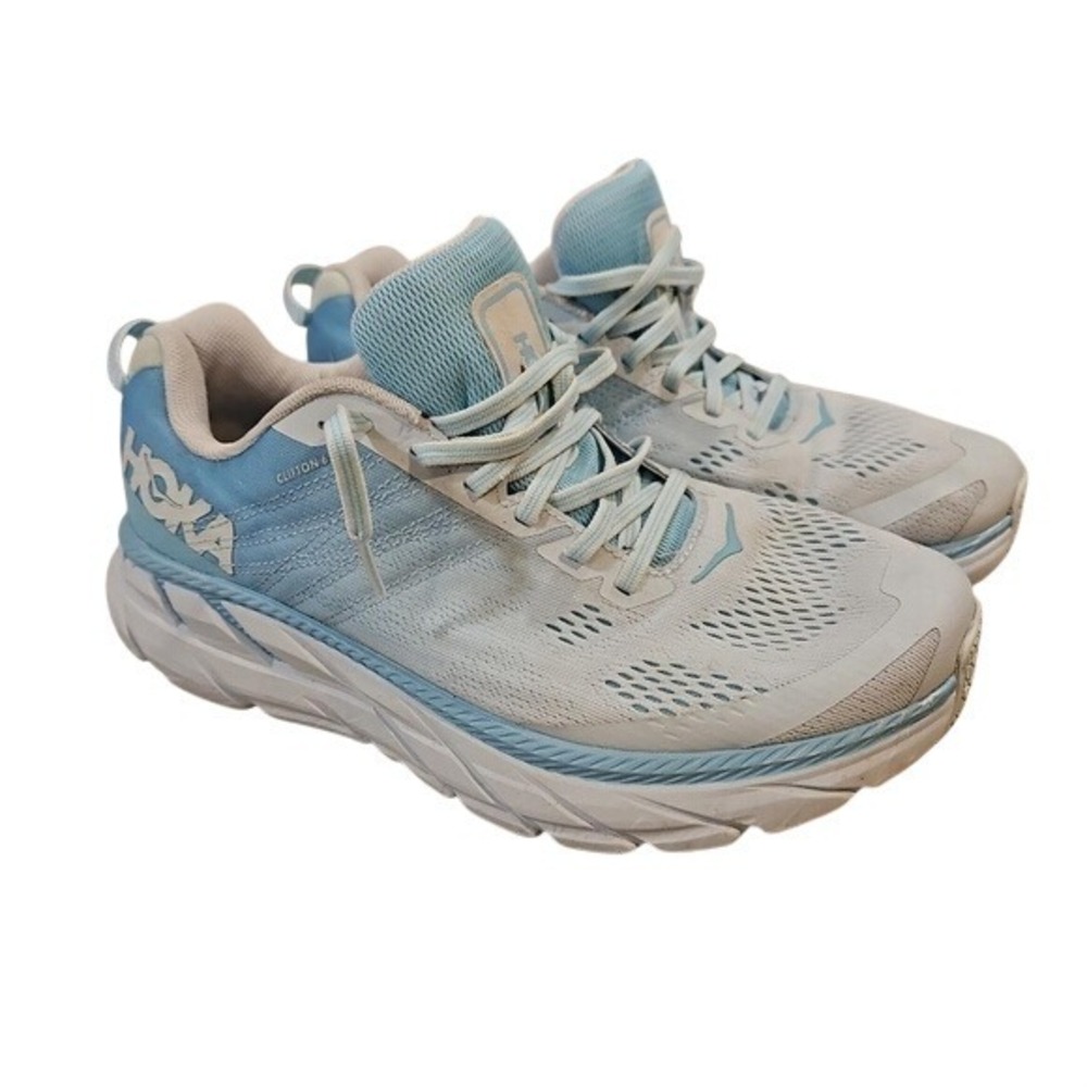Hoka Clifton 6 Sneakers size 9.5 D Womens Running Shoes Baby Blue